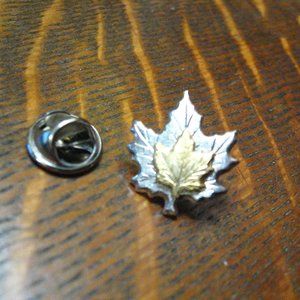 Double Maple Leaf Vintage Lapel Pin